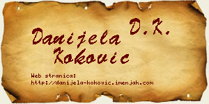 Danijela Koković vizit kartica